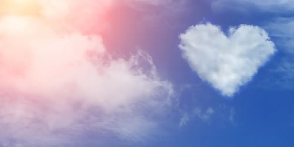 Láska k sobě a životu srdce mraky